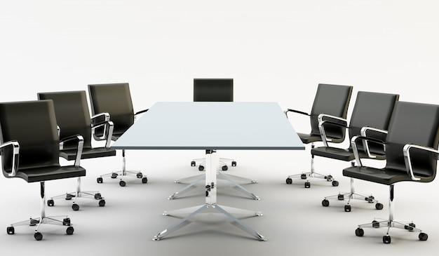 의자와 사무실 테이블