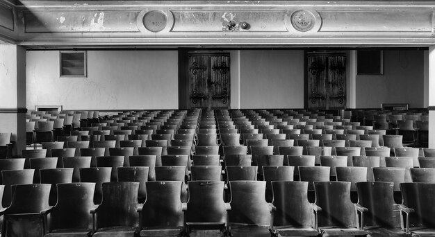 Photo chairs in row