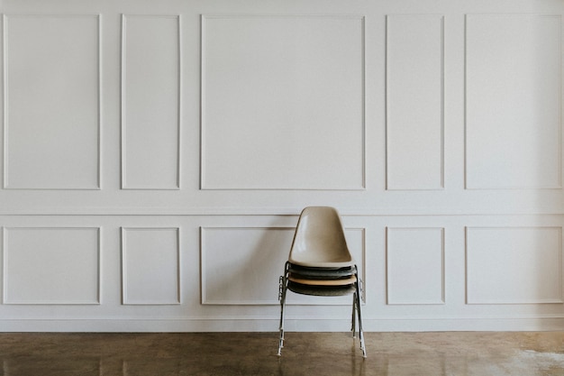 Chairs stacked on top of each other