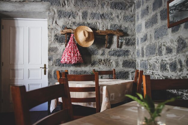 Photo chairs and table at home