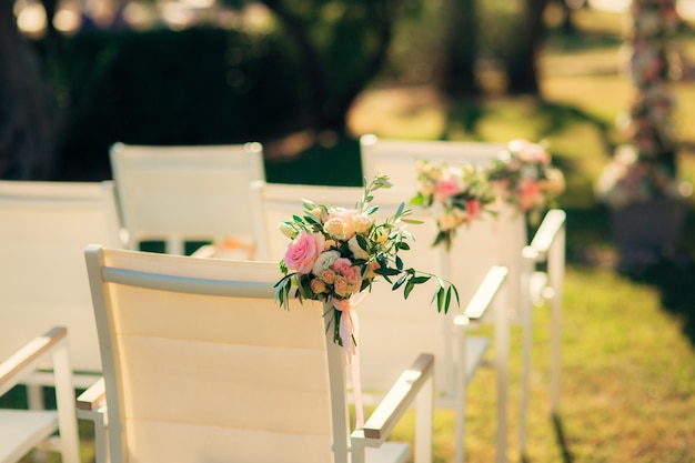 Chairs for wedding ceremony