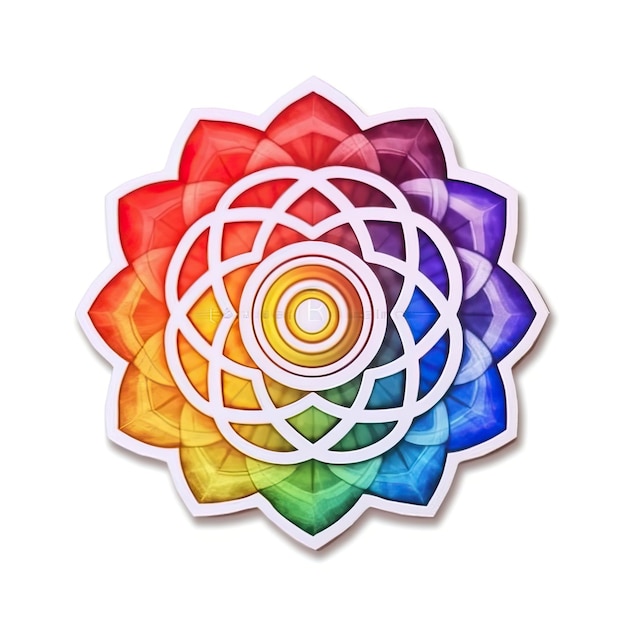 Photo chakra aesthetic sticker white background