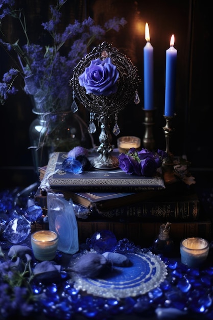Фото Чакры арот и спиритизм мистический синий фон