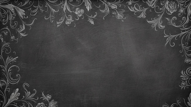 Chalk black board blackboard chalkboard background Generative AI