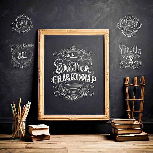 Photo chalk board mockups