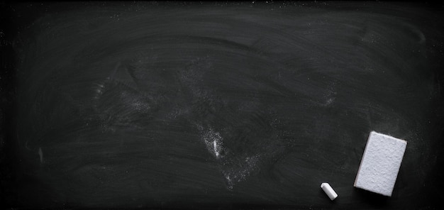 Chalkboard blackboard Chalk texture school board display for background chalk traces erased on board with copy space for add text or graphic design Education concepts