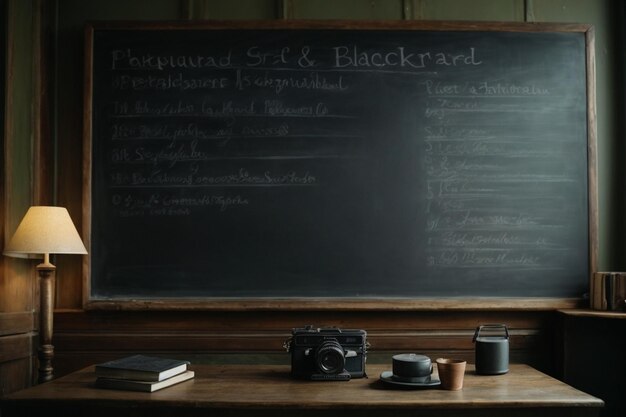 Chalkboard and blackboard