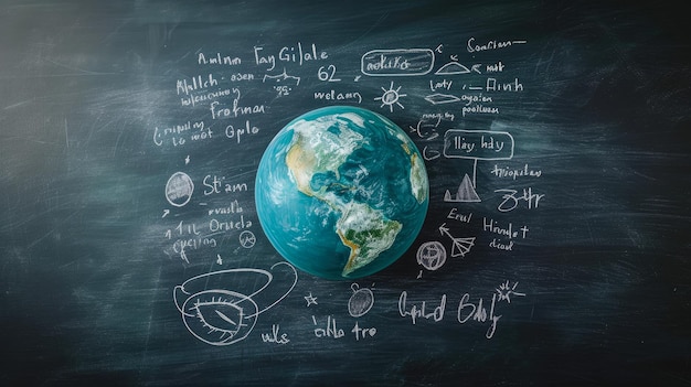 Chalkboard Cartography Earths Insights