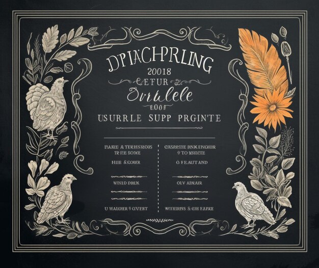 Photo chalkboard design for your stylish thanksgiving