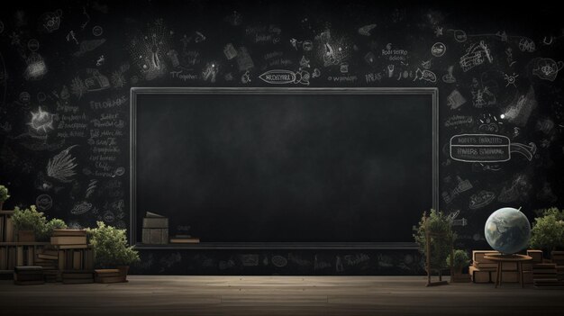 Photo chalkboard with business class background