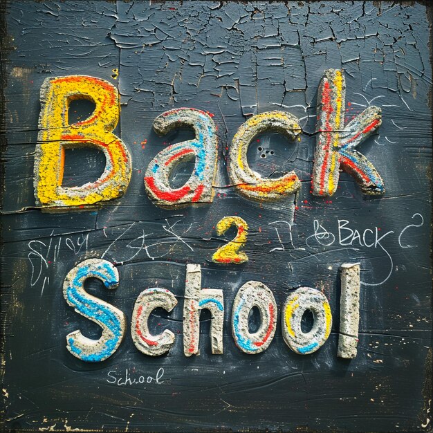 Photo a chalkboard with the words back to school written on it