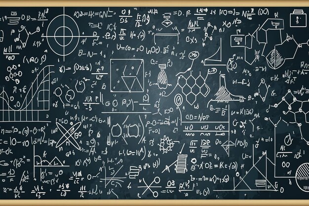 Photo a chalkboard with the words math and maths written on it
