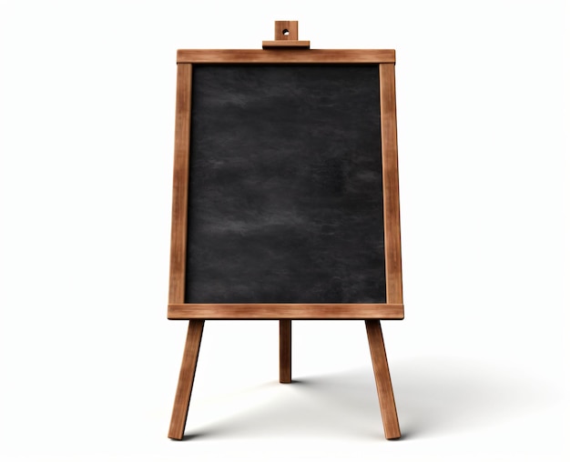 Chalkboard wood frame blank display board with space for text