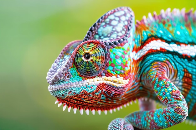 Photo chameleon close up