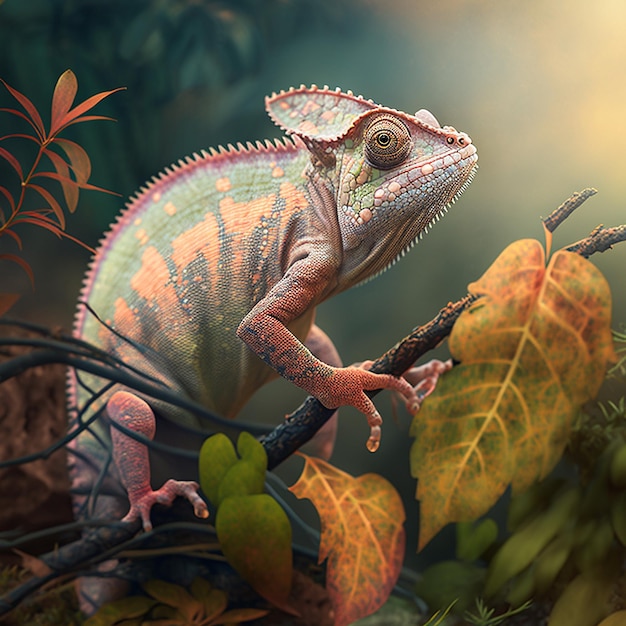 Chameleon in nature Generative AI