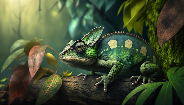 Chameleon in nature Generative AI