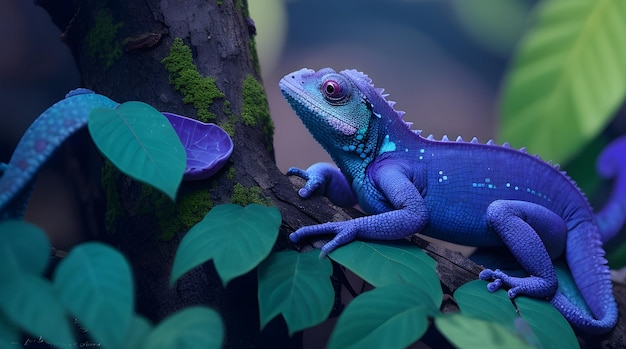 chameleon perched on a branch