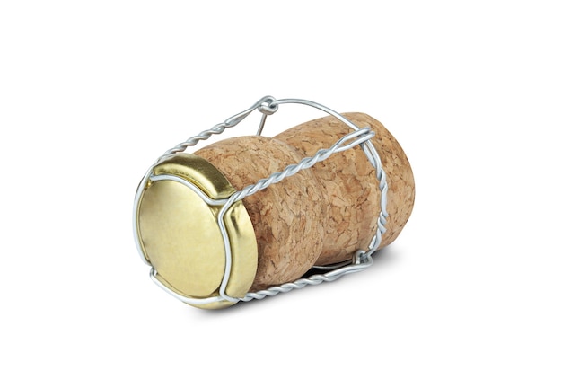 Champagne cork isolated on a white backround