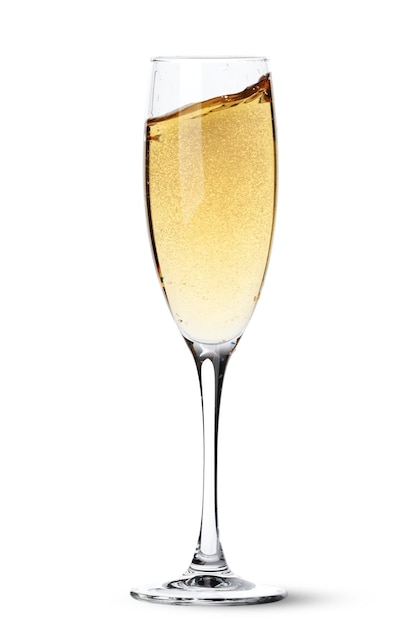 Champagne glass with splash