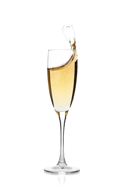 Photo champagne glass with splash