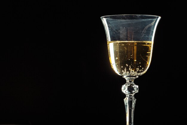 Champagne glasses for festive occasion against a dark background