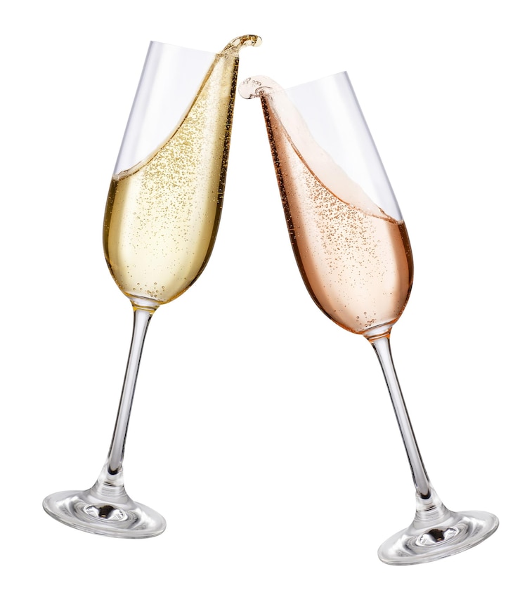 Photo champagne glasses making toast