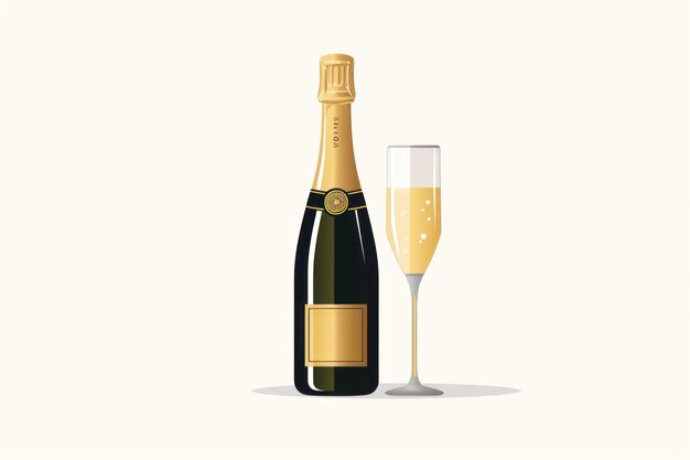 Champagne icon on white background