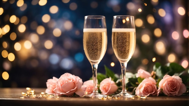 シャンパン セレニティ スパークリング アンビアンでロマンチックな乾杯