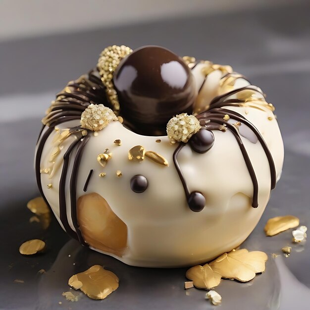 Champagne Truffle EleganceDoughnut Classic ring doughnutGlaze AI