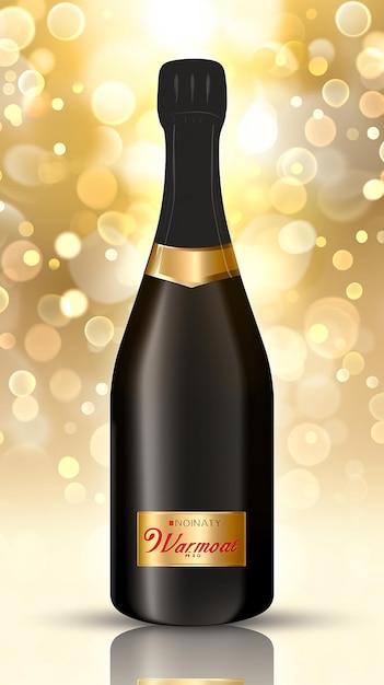 Champagne Womens Day 8 March Bottle Background