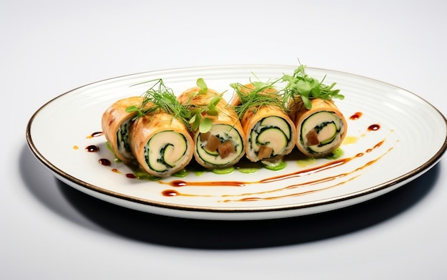 champignon en garnalencourgette roll AI