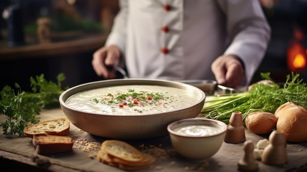 Champignonroomsoep is een eenvoudige soepsoort waarbij een basisroux wordt verdund met room of melk