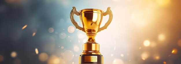 Золотой трофей чемпиона за фон победителя Концепция успеха и достижений Генеративный ИИ