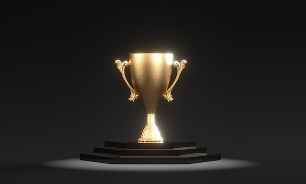 Champion golden trophy