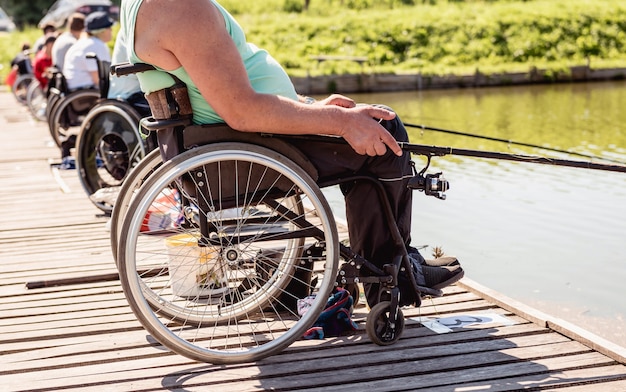 Championship in sports fishing among people with disabilities.