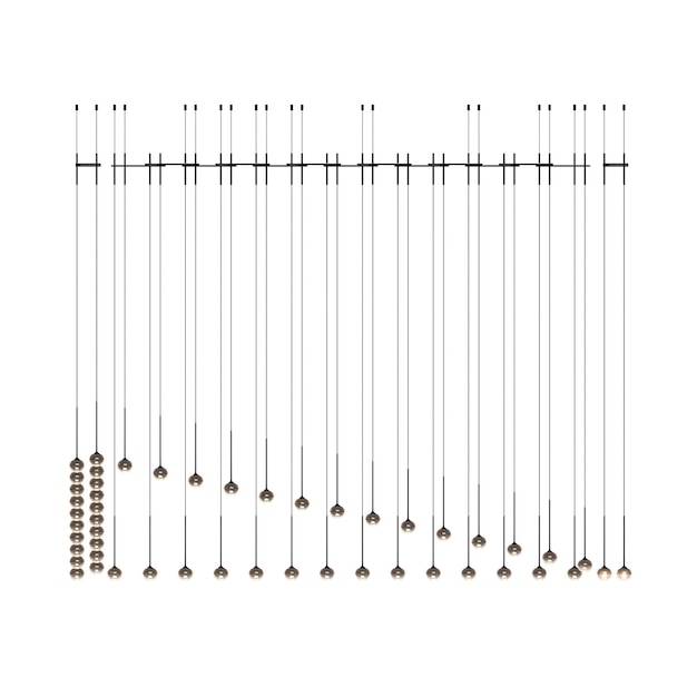 白い背景に分離された天井のシャンデリア ランプ ペンダント ライト 3 D イラストをぶら下げ
