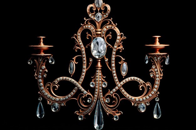 a chandelier with diamonds on it and a diamond on the bottom