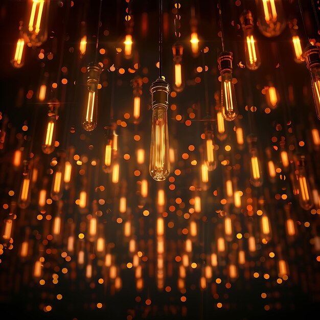 Photo a chandelier with many lights hanging from it