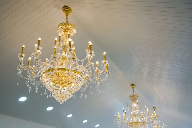 Photo chandeliers, beautiful light,