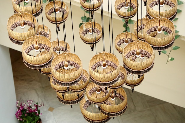 Photo chandeliers interior in hotels