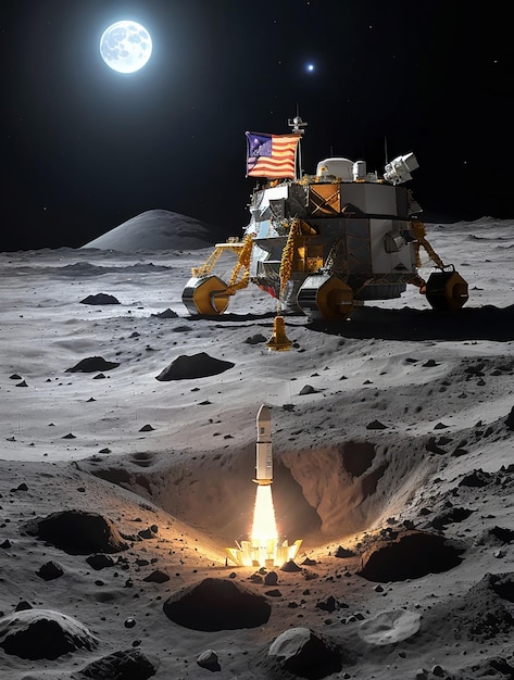 Мягкая посадка Чандраян-3 на Луну под индийским флагом