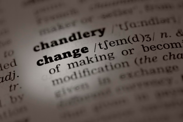 Change Dictionary Definition