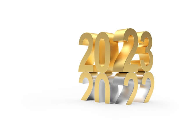 Changing the golden numbers of the new and old years.