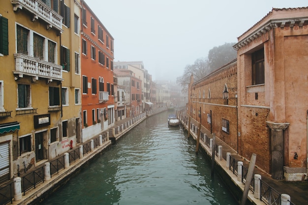 Channel in old city with wonderful architecture