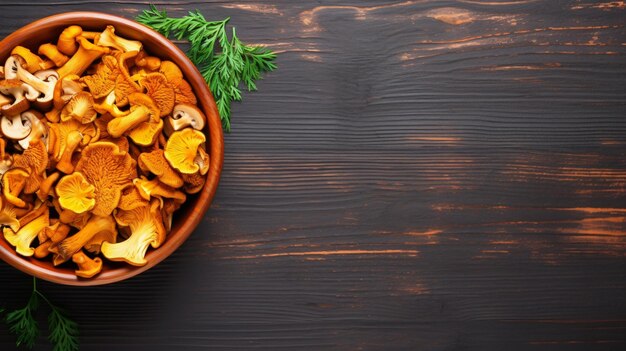 Chanterelle mushrooms are ready to cook in a bowl