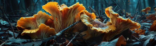 Chanterelle paddenstoelen