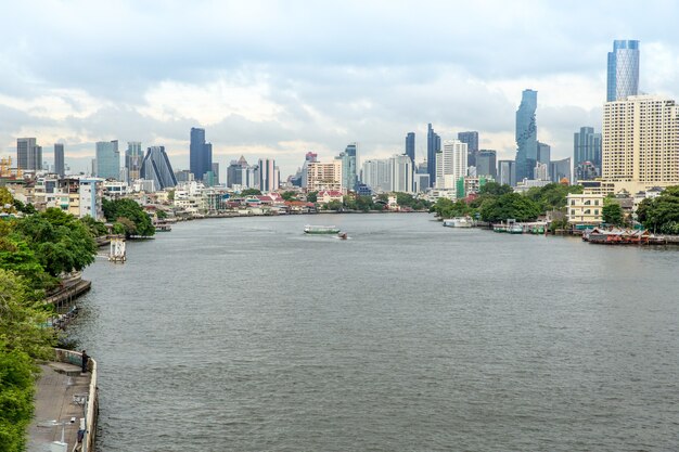 Chao Phraya River and river side view