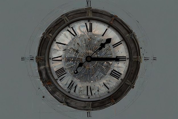 Photo chaos clock erratic time illustration