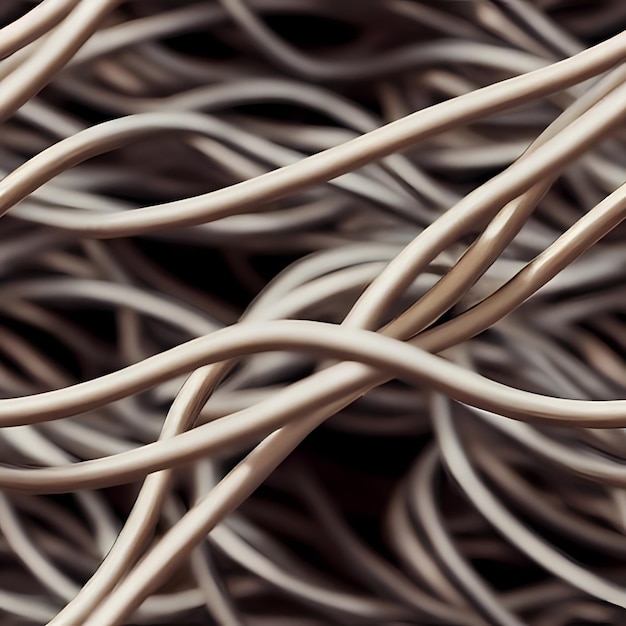 Photo chaos of white noodles seen up close