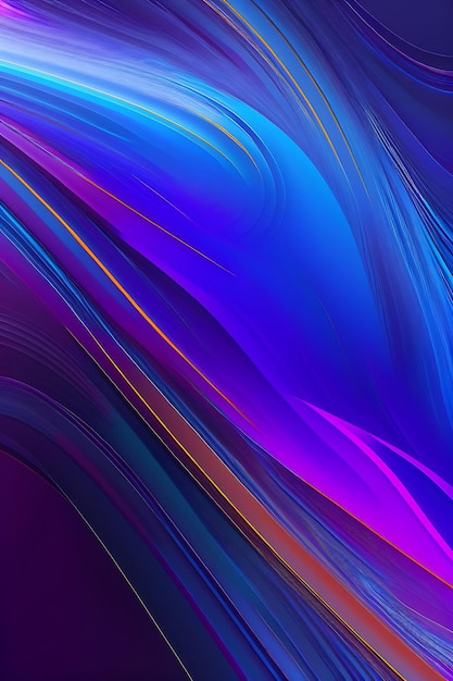 Chaotic blue and purple brush strokes Abstract grunge texture Fractal background 3d rendering